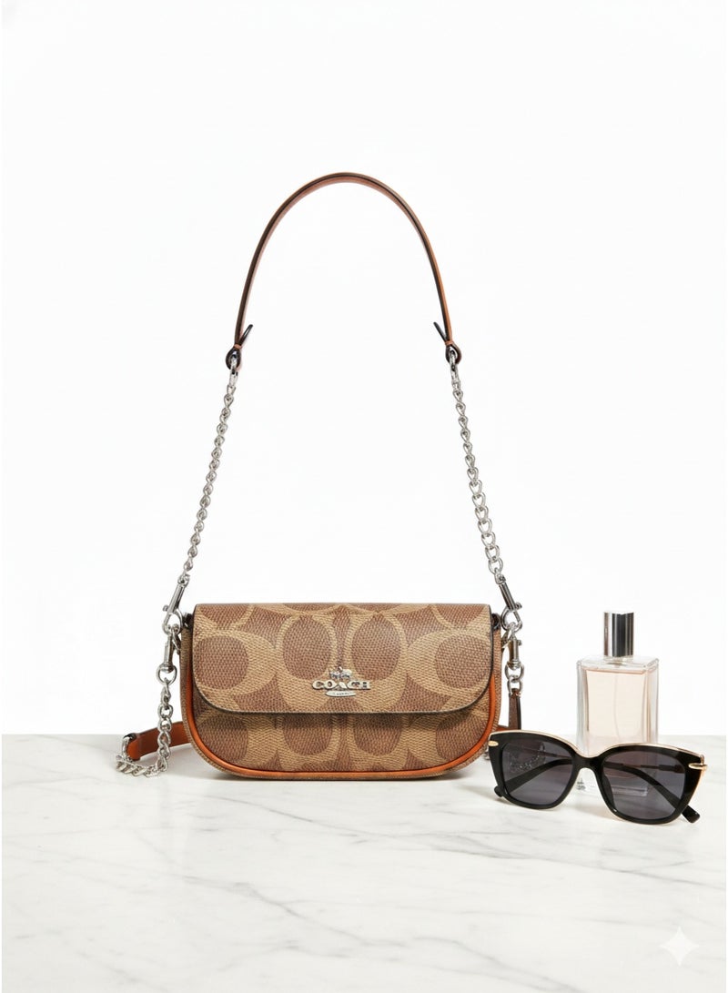 Coach Hailey Flap Crossbody Bag in Signature Canvas